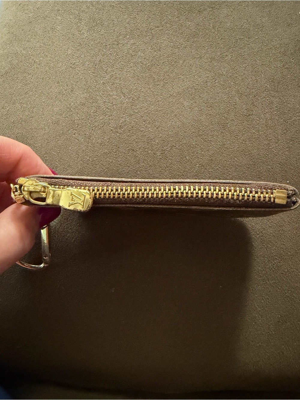 Louis Vuitton Monogram Canvas Key Pouch in Brown and Gold - Picture 5 of 6